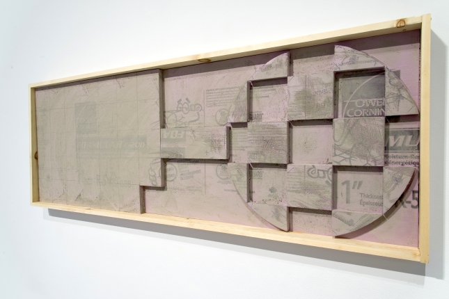 2015, foam insulation board and wood. Installation in ArtLab Gallery. 2 x 6 ft.